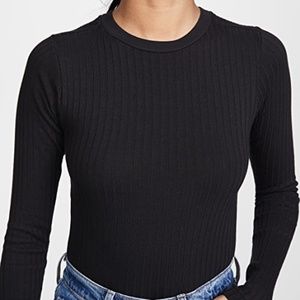 RE/DONE Ribbed Long Sleeve Bodysuit